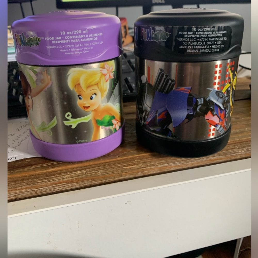 2 Thermos  bundle— Transformers & Fairies both 10 oz